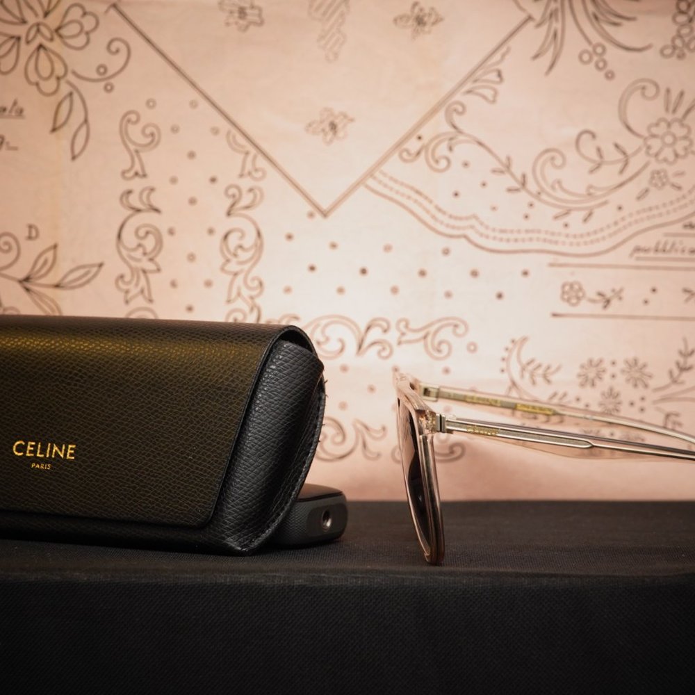 Celine Thin Shadow Crystal Clear Frame Cl40006i 7… - image 5